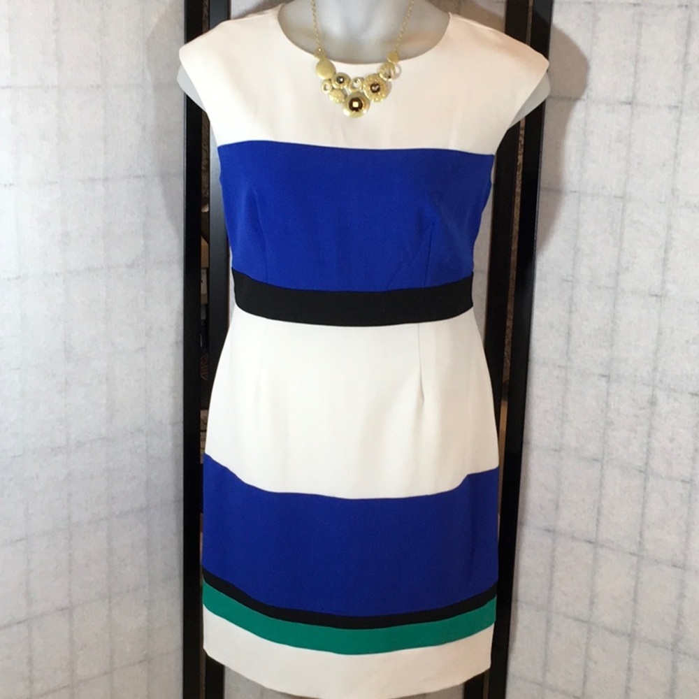 Sandra Darren color block dress